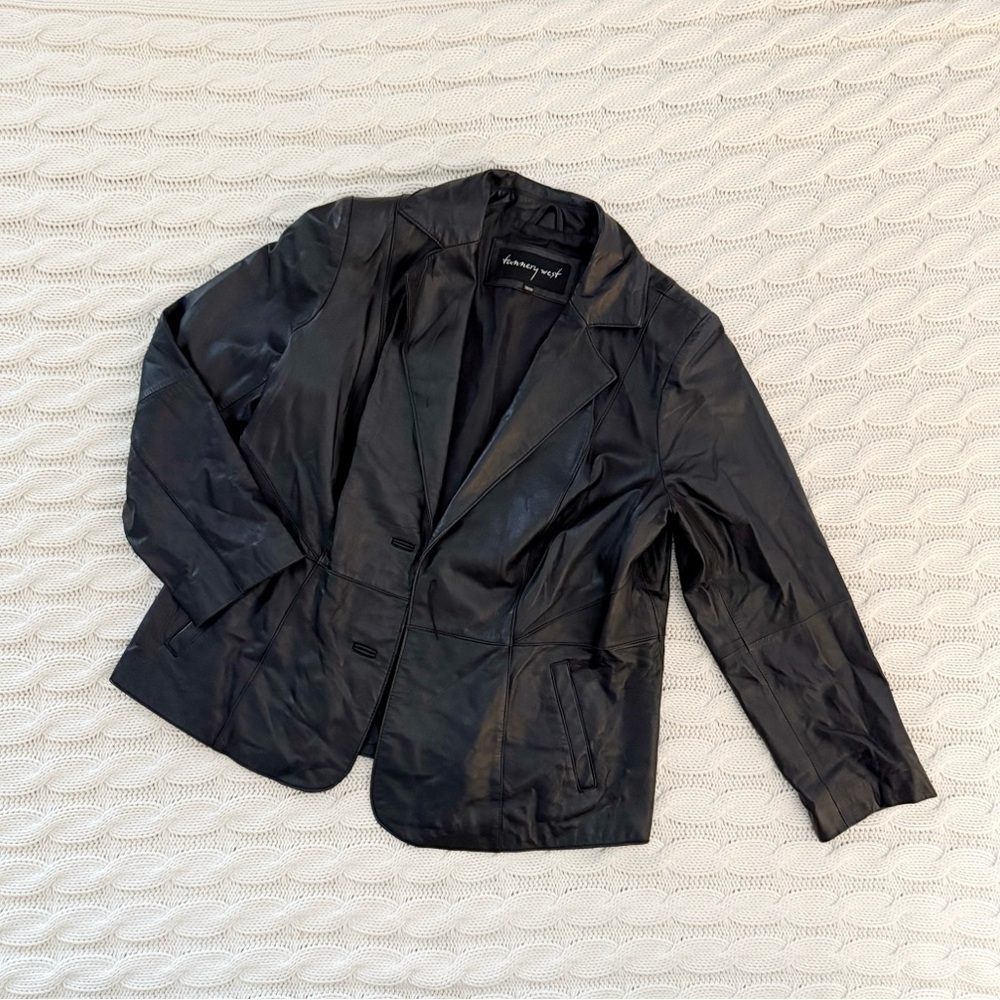 Tannery West Black Leather Blazer